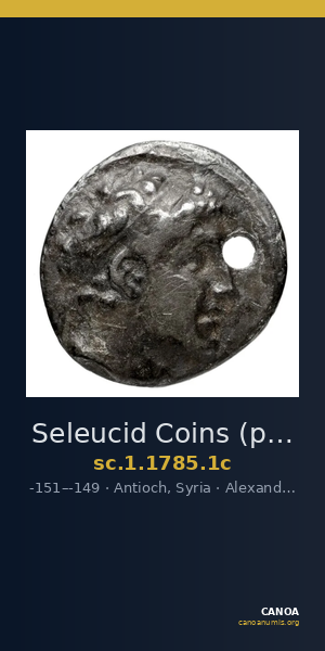 Seleucid Coins (part 2) 1785.1c — CANOA