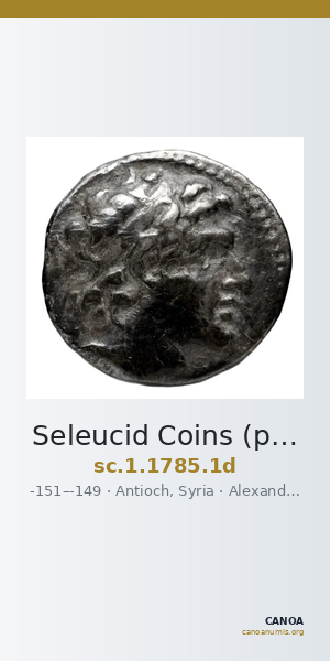 Seleucid Coins (part 2) 1785.1d — CANOA