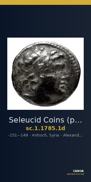 Seleucid Coins (part 2) 1785.1d — CANOA