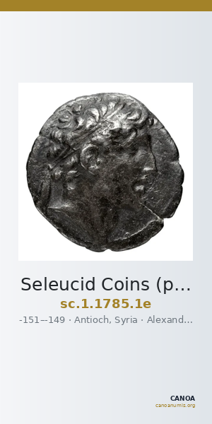 Seleucid Coins (part 2) 1785.1e — CANOA