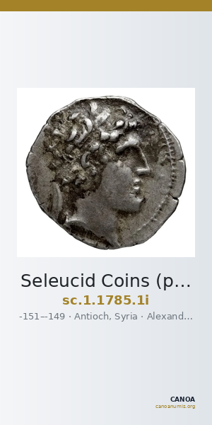 Seleucid Coins (part 2) 1785.1i — CANOA