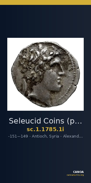 Seleucid Coins (part 2) 1785.1i — CANOA