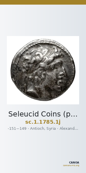 Seleucid Coins (part 2) 1785.1j — CANOA