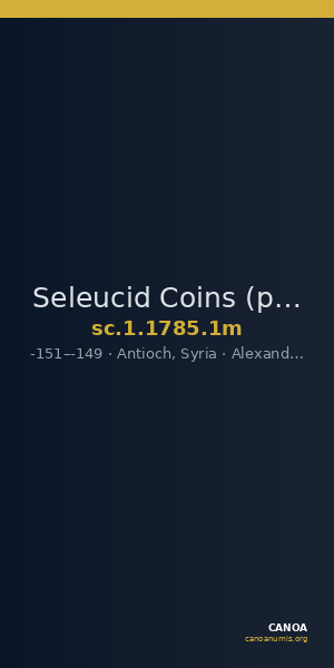 Seleucid Coins (part 2) 1785.1m — CANOA
