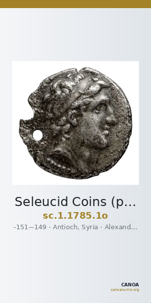Seleucid Coins (part 2) 1785.1o — CANOA