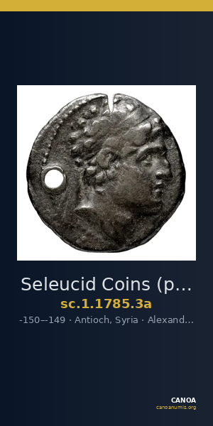 Seleucid Coins (part 2) 1785.3a — CANOA