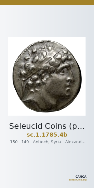 Seleucid Coins (part 2) 1785.4b — CANOA