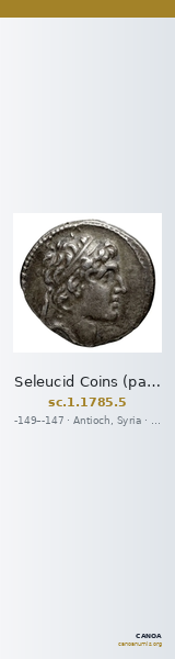 Seleucid Coins (part 2) 1785.5 — CANOA