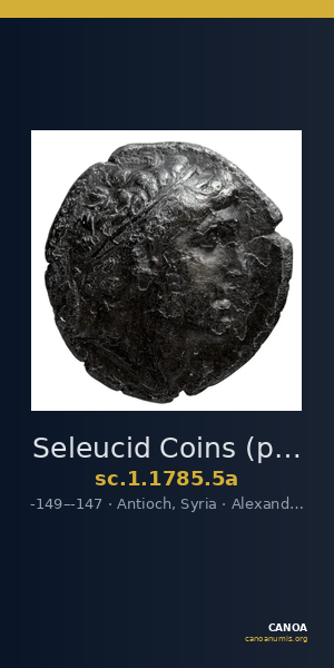 Seleucid Coins (part 2) 1785.5a — CANOA