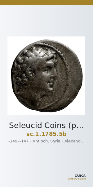 Seleucid Coins (part 2) 1785.5b — CANOA