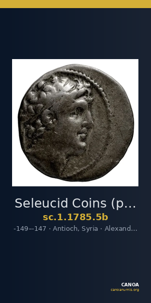 Seleucid Coins (part 2) 1785.5b — CANOA