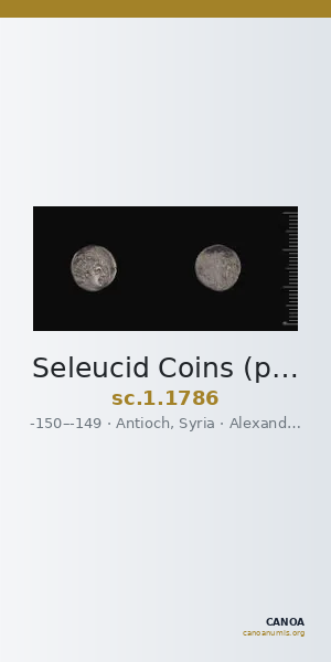 Seleucid Coins (part 2) 1786 — CANOA