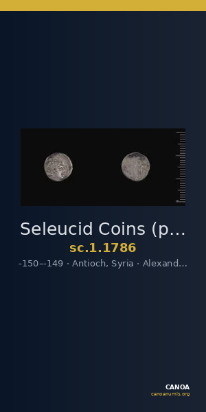 Seleucid Coins (part 2) 1786 — CANOA