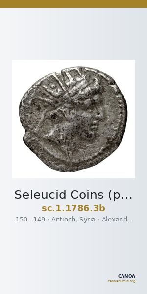 Seleucid Coins (part 2) 1786.3b — CANOA