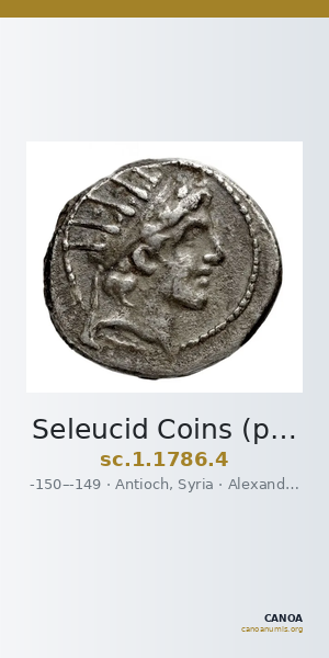 Seleucid Coins (part 2) 1786.4 — CANOA