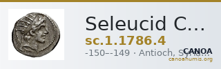 Seleucid Coins (part 2) 1786.4 — CANOA