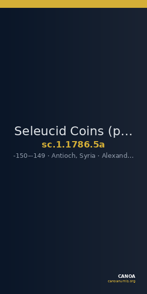 Seleucid Coins (part 2) 1786.5a — CANOA