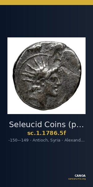 Seleucid Coins (part 2) 1786.5f — CANOA