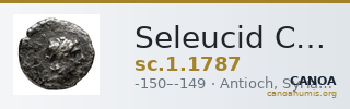 Seleucid Coins (part 2) 1787 — CANOA