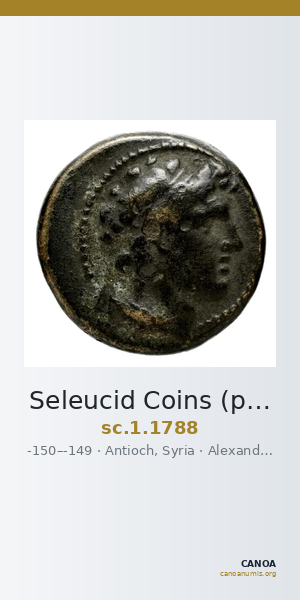 Seleucid Coins (part 2) 1788 — CANOA