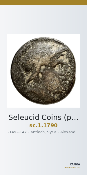 Seleucid Coins (part 2) 1790 — CANOA