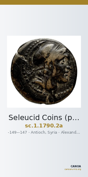 Seleucid Coins (part 2) 1790.2a — CANOA