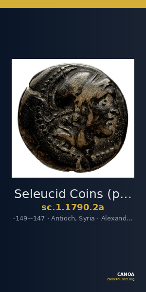 Seleucid Coins (part 2) 1790.2a — CANOA