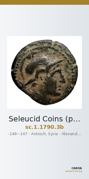 Seleucid Coins (part 2) 1790.3b — CANOA