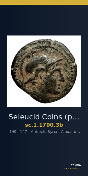 Seleucid Coins (part 2) 1790.3b — CANOA