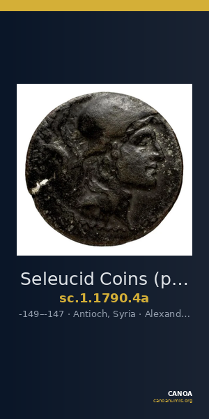 Seleucid Coins (part 2) 1790.4a — CANOA