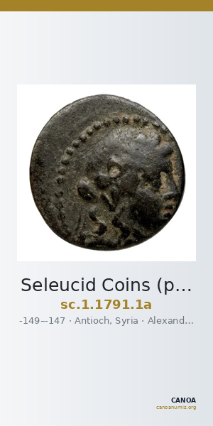Seleucid Coins (part 2) 1791.1a — CANOA