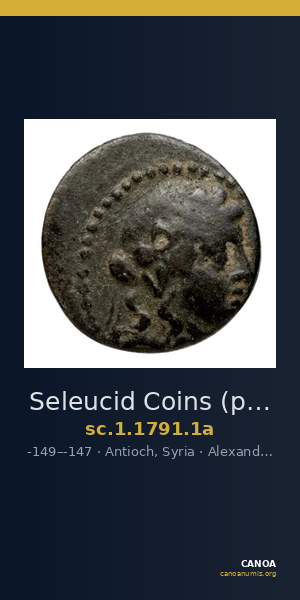 Seleucid Coins (part 2) 1791.1a — CANOA