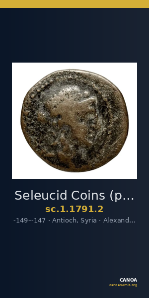 Seleucid Coins (part 2) 1791.2 — CANOA