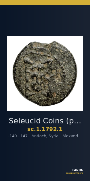 Seleucid Coins (part 2) 1792.1 — CANOA