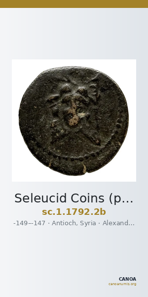 Seleucid Coins (part 2) 1792.2b — CANOA