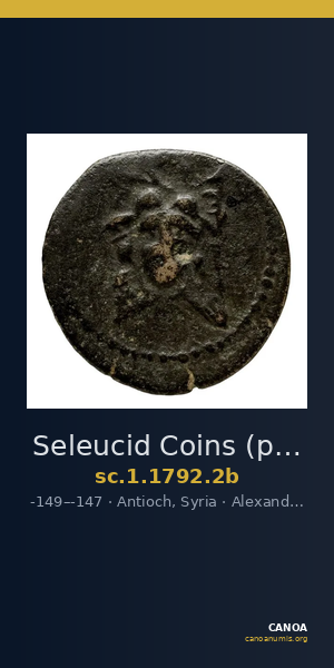 Seleucid Coins (part 2) 1792.2b — CANOA