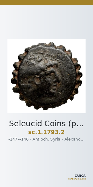 Seleucid Coins (part 2) 1793.2 — CANOA