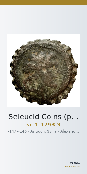 Seleucid Coins (part 2) 1793.3 — CANOA