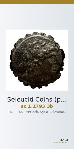 Seleucid Coins (part 2) 1793.3b — CANOA