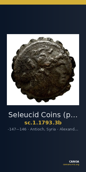 Seleucid Coins (part 2) 1793.3b — CANOA