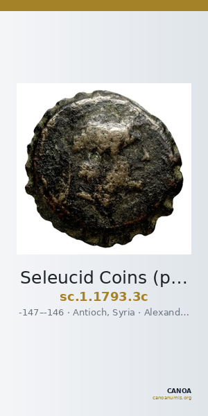 Seleucid Coins (part 2) 1793.3c — CANOA