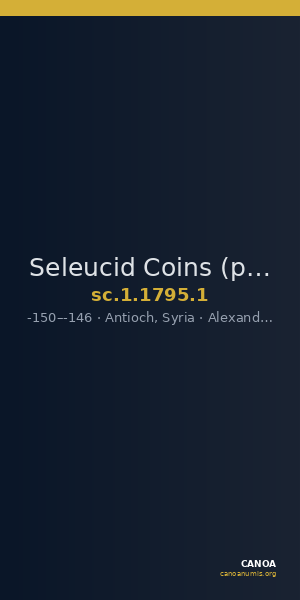 Seleucid Coins (part 2) 1795.1 — CANOA