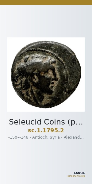 Seleucid Coins (part 2) 1795.2 — CANOA