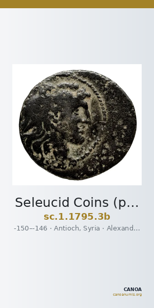 Seleucid Coins (part 2) 1795.3b — CANOA