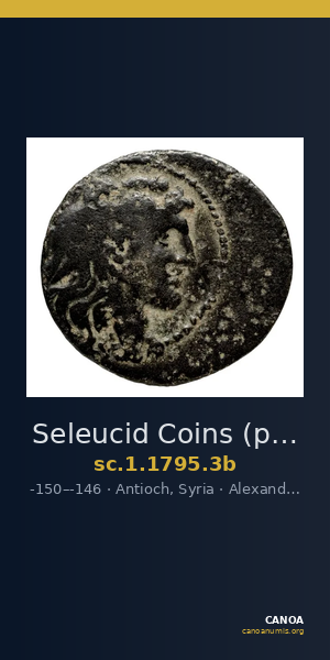 Seleucid Coins (part 2) 1795.3b — CANOA