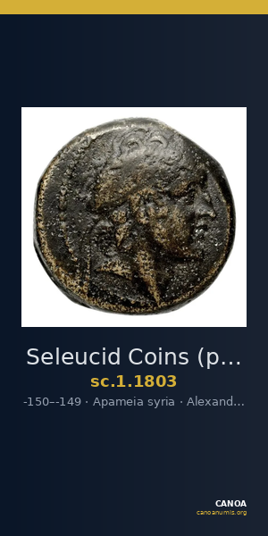 Seleucid Coins (part 2) 1803 — CANOA