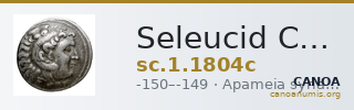 Seleucid Coins (part 2) 1804c — CANOA