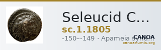 Seleucid Coins (part 2) 1805 — CANOA