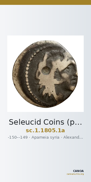 Seleucid Coins (part 2) 1805.1a — CANOA