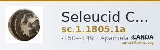 Seleucid Coins (part 2) 1805.1a — CANOA
